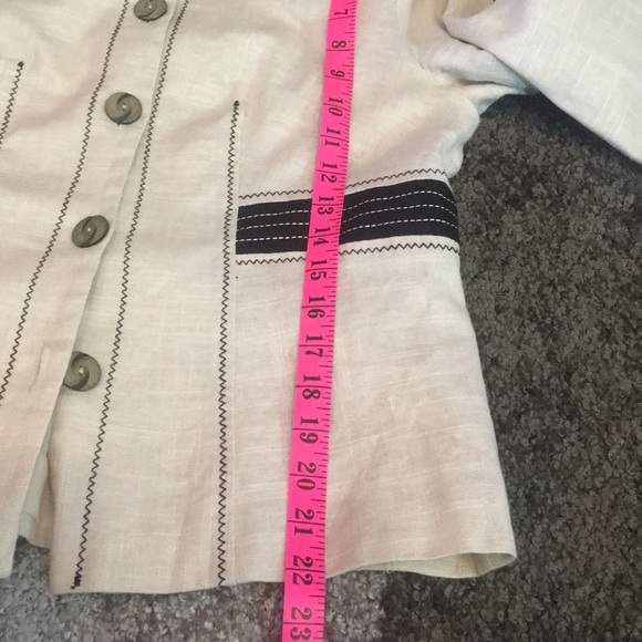 Anne Carson Petite Jacket Sz M Beige and Black - Picture 13 of 14